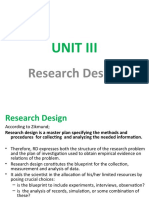 UNIT III - Research Design