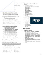 Grammar Unit 2: Present Simple: Affirmative and Negative