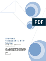 Non-Verbal Communication - Body Language: Maya. M, Lecturer, MBA Department, Sathyabama University