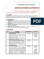 PR-RH-001 Procedimiento de Recursos Humanos V2