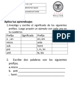 20 Ficha de Razonamiento Verbal Prefijos