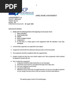 April Home Assignment Assignment # 1