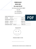 Examen de Segundo Grado Bloque Ii