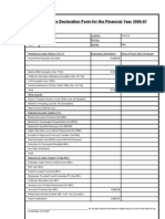 Income Tax Declaration Form For The Financial Year 2006-07