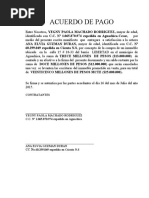 Acuerdo de Pago Compra de Casa - Yegny Paola Machado