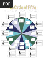 Music Theory Worksheets Circle of Fifths With Key Signatures PDF