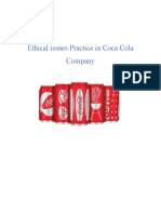 Ethical Issues Practice in Coca Cola Company