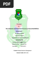 Recruitment and Selection Process of Glaxosmithkline: Submitted T O