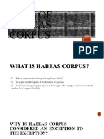 Writ of Habeas Corpus