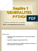 Chapitre 1 - PYTHON