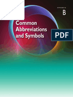 Common Abbreviations and Symbols: Appendix