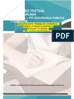 Produção Textual: Interdisciplinar Individual - Pti Segurança Publica 2 Semestre