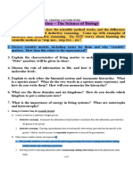 Chapter 1: Introduction - The Science of Biology: Biol 1020 - Chapter 1 Lecture Notes