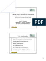 CM4310 Chemical Process Safety/Environment Life Cycle Assessment: Chapter 13