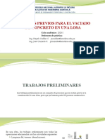 Trabajos Previos para El Vaciado de Concreto en Una Losa