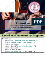 Expressions: Chris Piech and Mehran Sahami CS106A, Stanford University