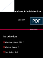 Oracle Database Administration: Session 1