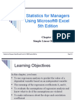 Statistics For Managers Using Microsoft® Excel 5th Edition: Simple Linear Regression