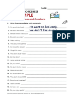 Past Simple: Grammar Worksheet