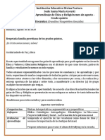 Guías Ética y Religión 5° - Agosto