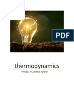 Thermodynamics: Physical Pharmacy Report