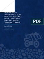 La Importancia Del Aseguramiento y Control de La Calidad (Qa-Qc) en La Evaluación y Estimación de Recursos Minerales, Tantahuatay, Cajamarca