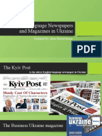 English Language Newspapers and Magazines in Ukraine