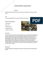 Projectile Motion Experiment