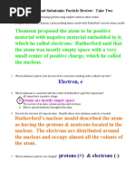 History and Subatomic Particle Review Take Two KEY