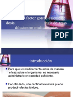 Conversion Factor Goteo Calculo de Dosis