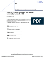 Industrial Districts: Old Wine in New Bottles? (Volume 26, Number 5, 1992)