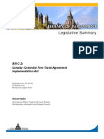 Legislative Summary: Bill C-2: Canada-Colombia Free Trade Agreement Implementation Act