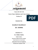 Assignment: Raihan Rahman ID: 1830006