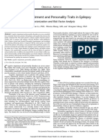 Cognitive Impairment and Personality Traits in Epilepsy (2.6)