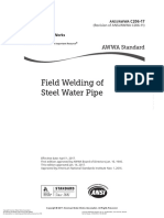 Field Welding of Steel Water Pipe: AWWA Standard