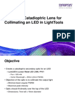 Creating A Catadioptric Lens For Collimating An Led in Lighttools