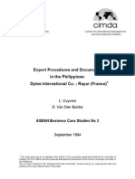 Cimda: Export Procedures and Documents in The Philippines: Dyles International Co. - Rayar (France)