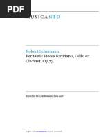 Robert Schumann: Fantastic Pieces For Piano, Cello or Clarinet, Op.73