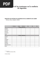 Registro de Estímulos Externos en El Momento de Comer