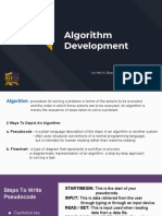 Algorithm Development: by Neil A. Basabe