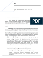 Metode Pelaksanaan Waterproofing Pada Struktur Beton Bangunan Gedung PDF