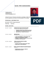 Fadillah Hadid Priyanggono: Personal Information