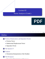 Vector Analysis (Contd.)