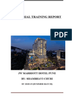 Industrial Training Report: JW Marriott Hotel Pune By: Shambhavi Churi