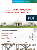 Crystal Directions, Planes and Crystal Defects 2: Indian Institute of Technology Roorkee