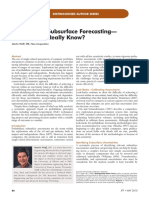 Probabilistic Subsurface Forecasting - What Do We Really Know?