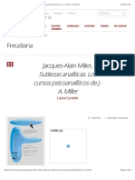 Canedo-Jacques-Alain Miller, Sutilezas Analíticas. Los Cursos Psicoanalíticos de J.-A. Miller - Freudiana