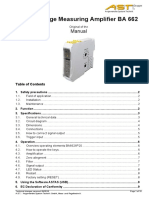 Strain Gauge Measuring Amplifier BA 662: Manual