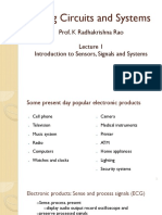 Analog Circuits and Systems: Prof. K Radhakrishna Rao Introduction To Sensors, Signals and Systems