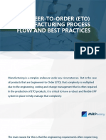 Engineer-To-Order (Eto) Manufacturing Process Flow and Best Practices